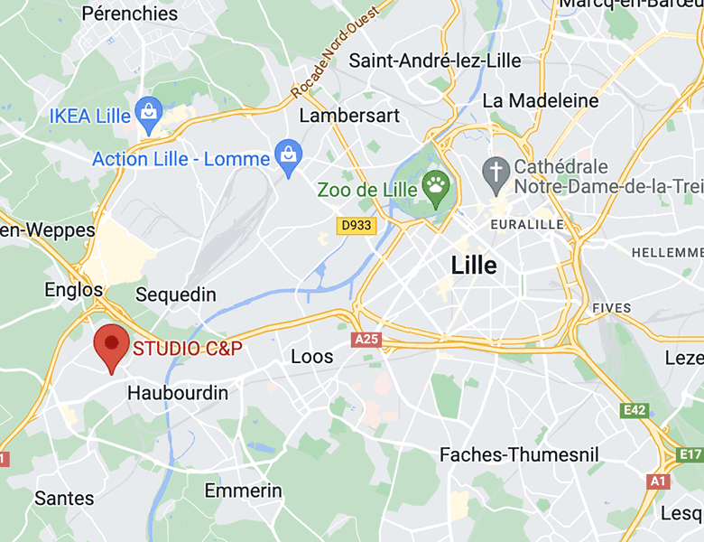 Plan d’aperçu du Studio C&P sur Google Maps